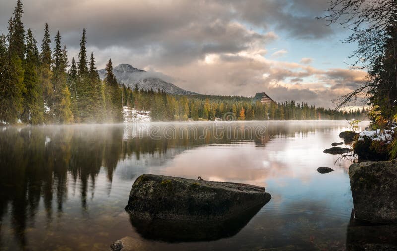 Autumn in the Tatra Mountains,Strbskie Pleso Lake,Slovakia