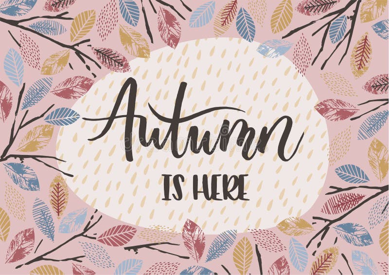 Autumn templates. Vector design for card, poster, flyer, web and other users. stock illustration Autumn templates. Vector design for card, poster, flyer, web and other users. stock illustration