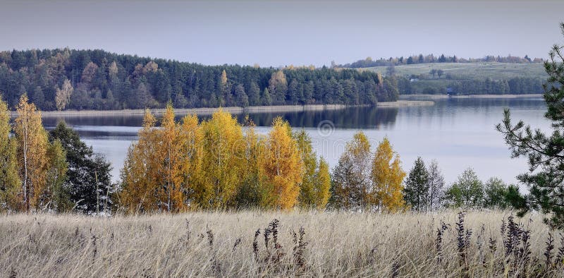 Autumn in a Trakai regional park of a Lithuania