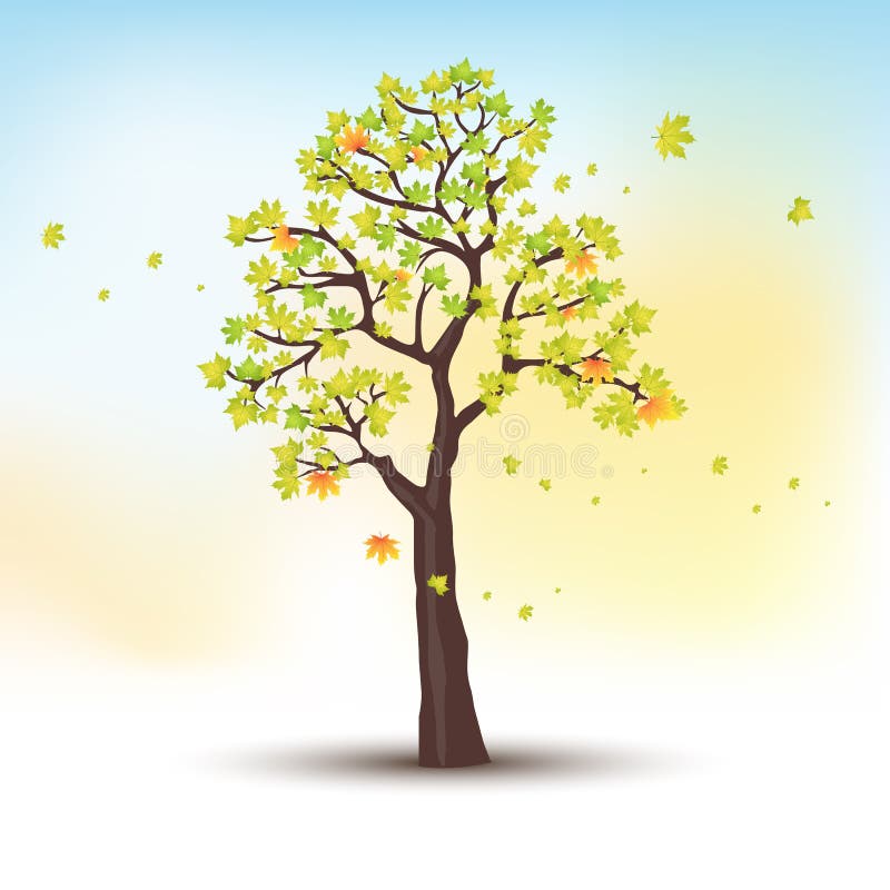 Autumn tree stock illustration