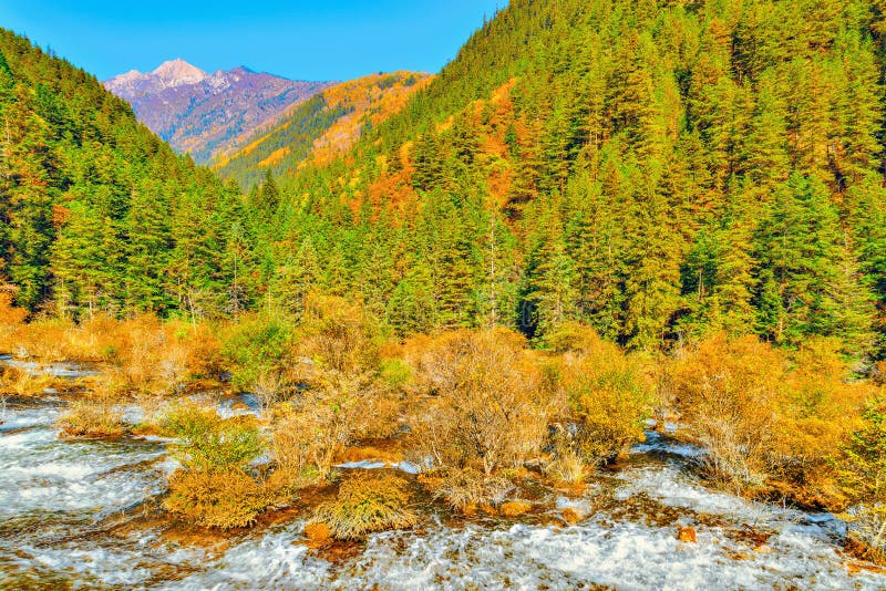 Pearl Shoal Waterfall In Jiuzhai Valley 2 Stock Photo Image Of Fall