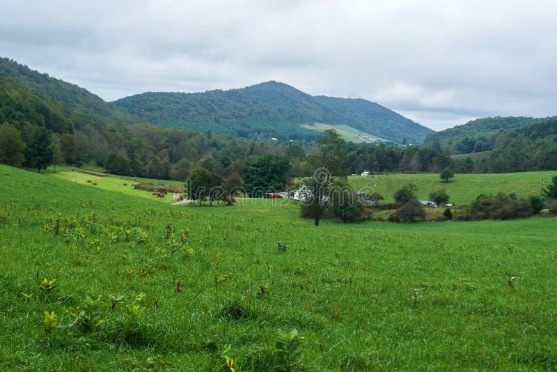 Floyd County, VA â€“ October 8th: A fall view of a mountain farm located in the Blue Ridge Mountains, Floyd County, Virginia, USA on October 8th, 2018. Floyd County, VA â€“ October 8th: A fall view of a mountain farm located in the Blue Ridge Mountains, Floyd County, Virginia, USA on October 8th, 2018.