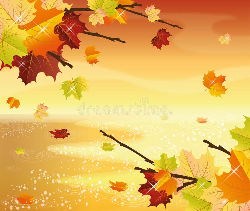Autumn wallpaper. stock vector. Illustration of backdrop - 33114698