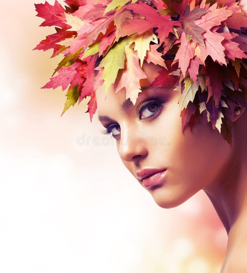 Autumn Woman Portrait stock image. Image of colors, bright - 33485635