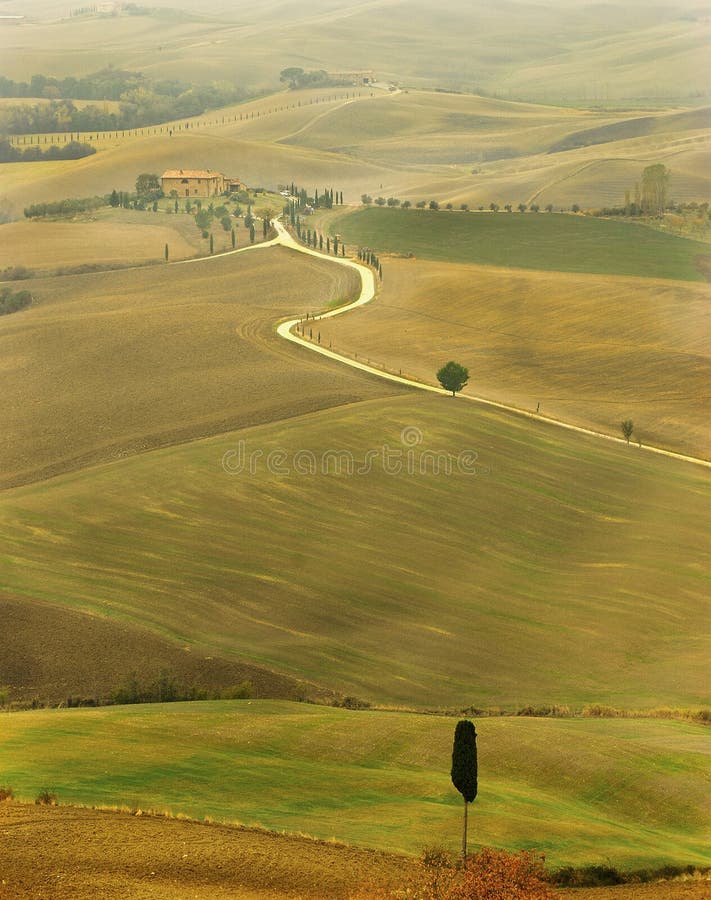 A autumnal landscape in Tuscany