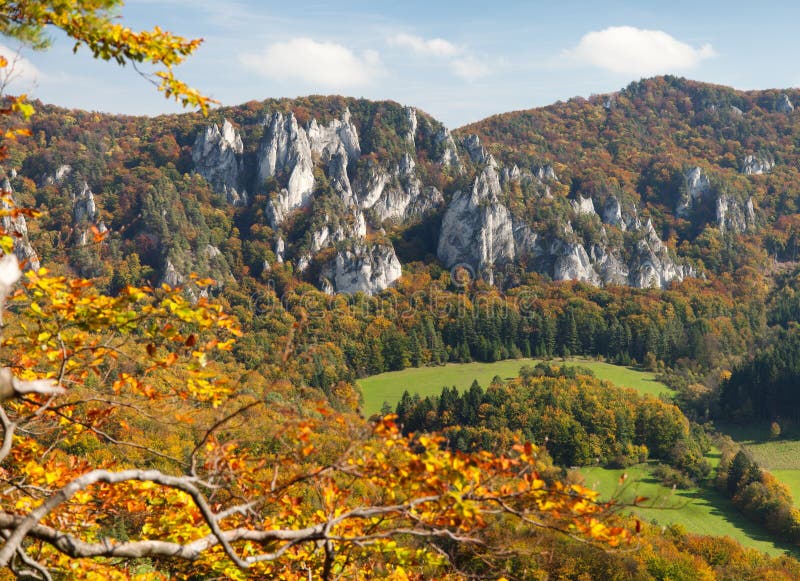 Autumnal view from Sulov rockies - sulovske skaly