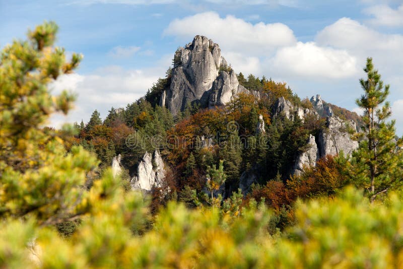 Autumnal view from Sulov rockies - sulovske skaly