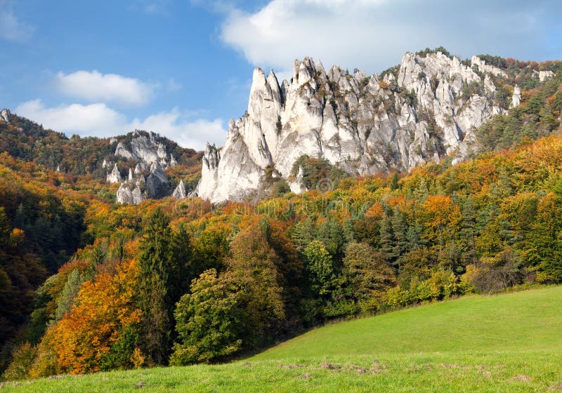 Autumnal view from Sulov rockies - sulovske skaly