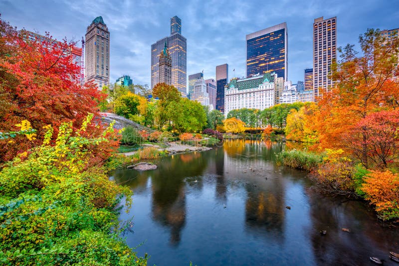 Central Park Autunno immagini stock libere da diritti
