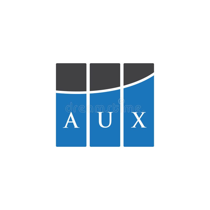 AUX Letter Logo Design on Black Background. AUX Creative Initials ...