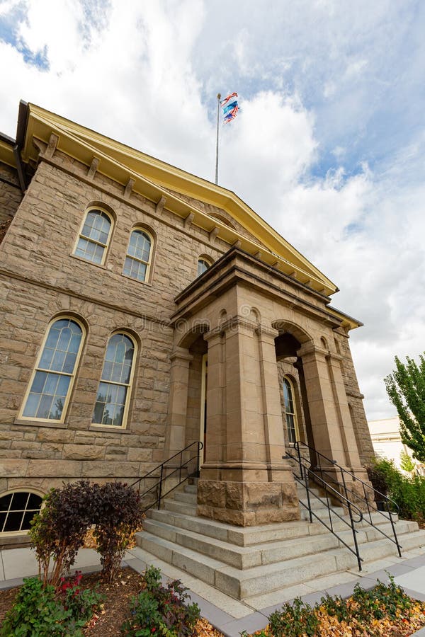 Außenansicht des Nevada-Staatsmuseums lizenzfreie stockfotografie