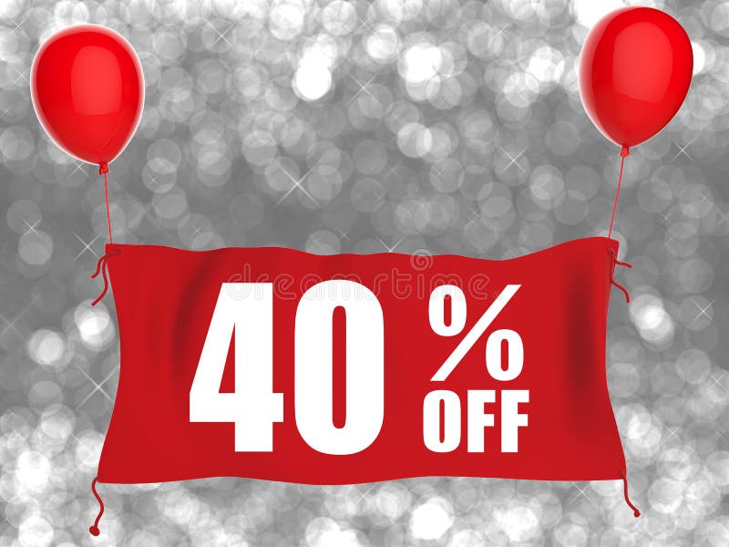 40% av baner på den röda torkduken vektor illustrationer 40% av baner på den röda torkduken vektor illustrationer