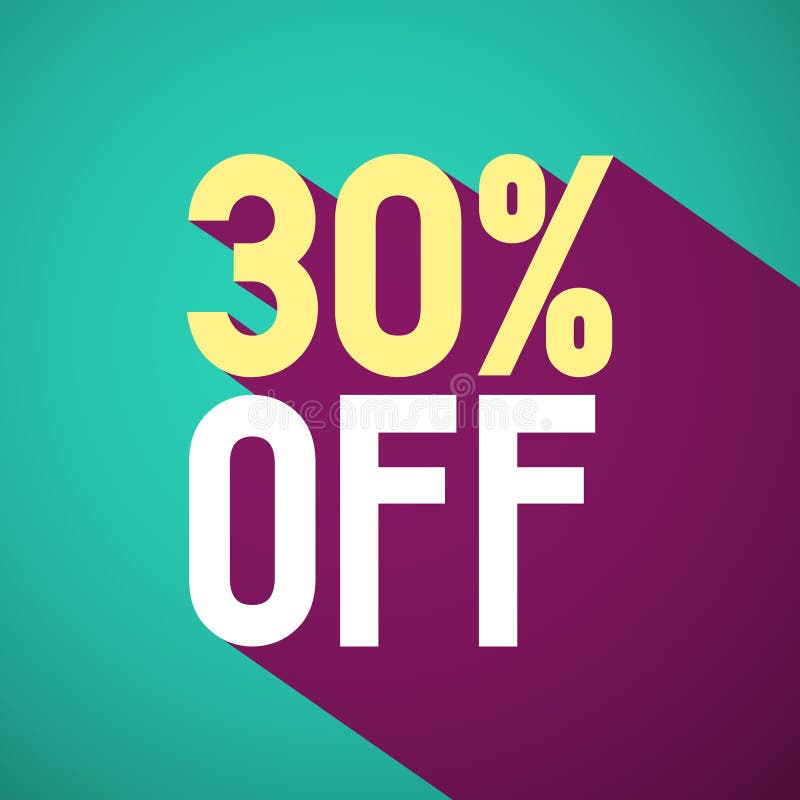 30% av plan designetikett för Retro vektor vektor illustrationer 30% av plan designetikett för Retro vektor vektor illustrationer