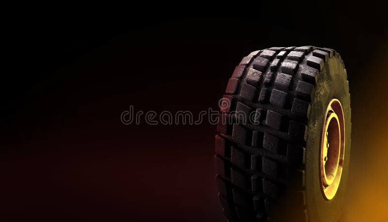av-vägen 4x4 medelgummihjulet på mörk bakgrund 3d framför stock illustrationer av-vägen 4x4 medelgummihjulet på mörk bakgrund 3d framför stock illustrationer