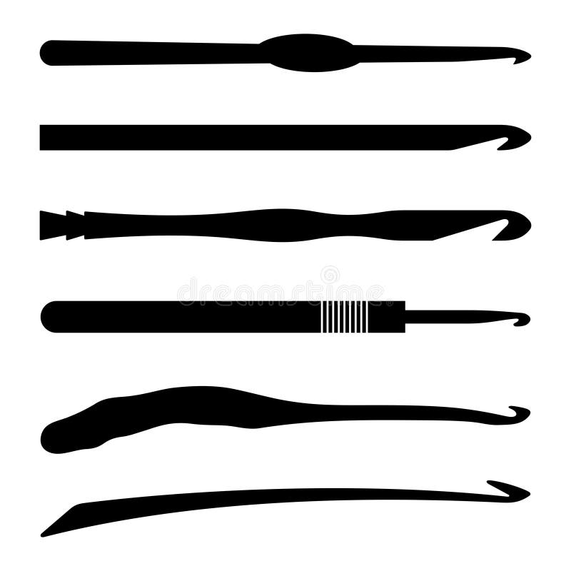 Crochet hooks stock vector. Illustration of handicraft 127208444