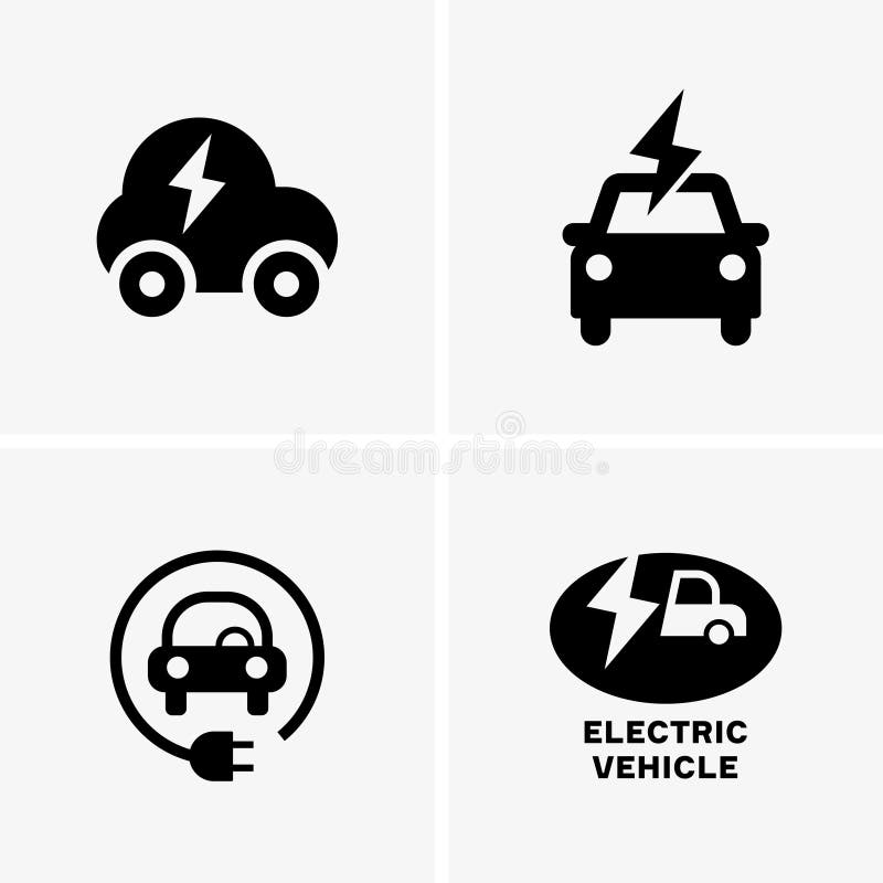 Electric vehicle symbols stock vector. Illustration of vector 116743945