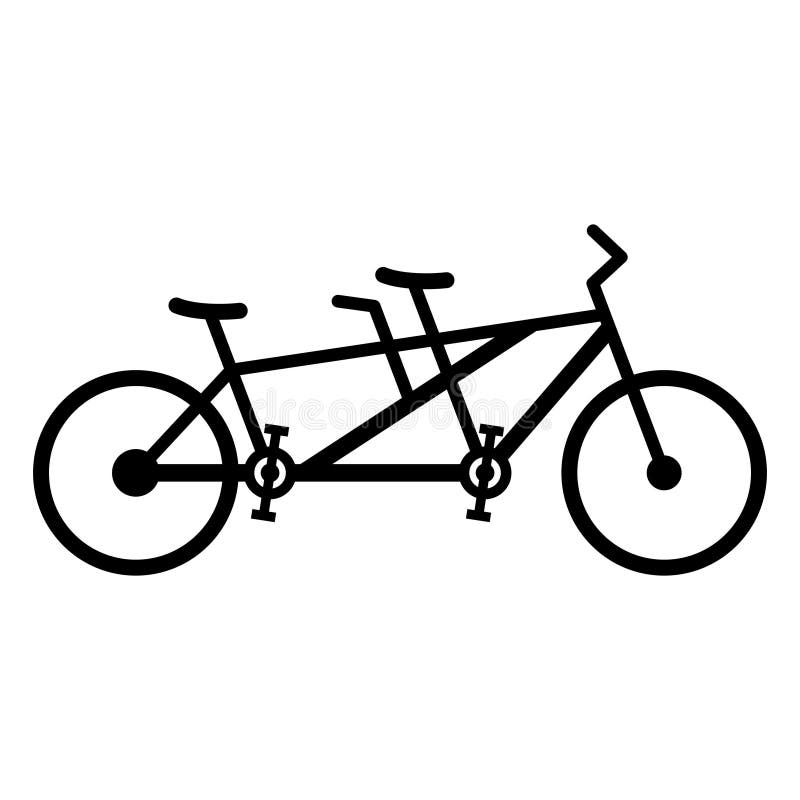 Tandem bicycle stock vector. Illustration of symbol 116258681