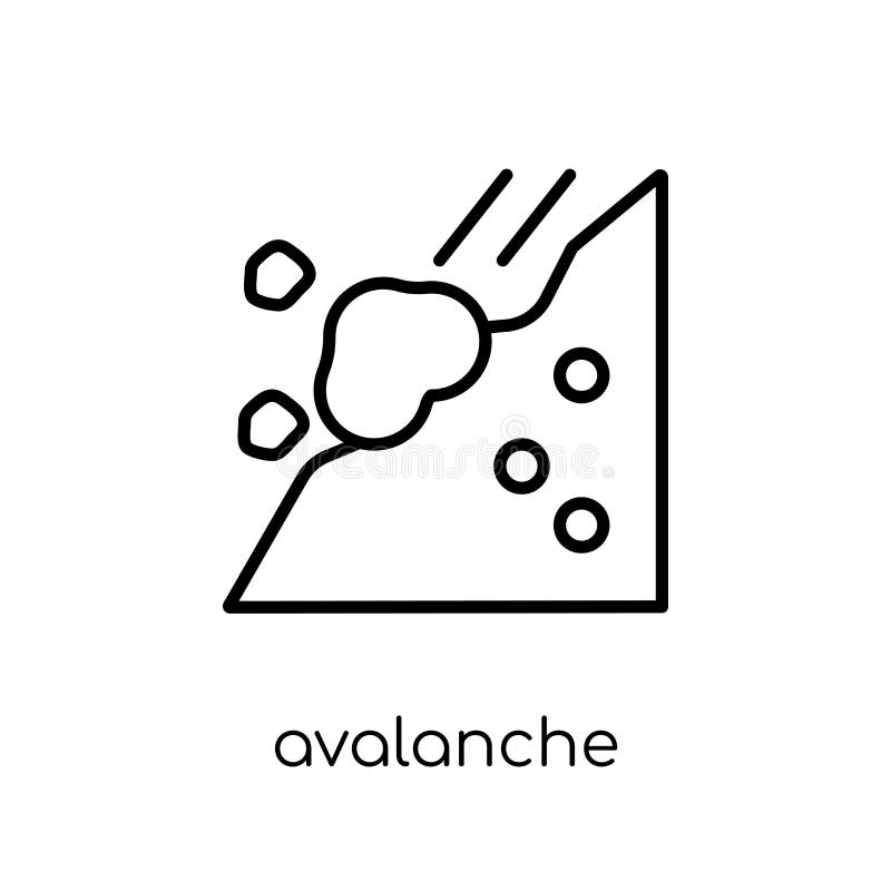 Avalanche icon in outline style 14647134 Vector Art at Vecteezy