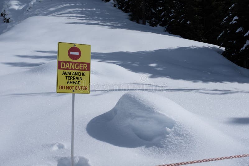 Avalanche warning sign stock photo. Image of danger 272387524