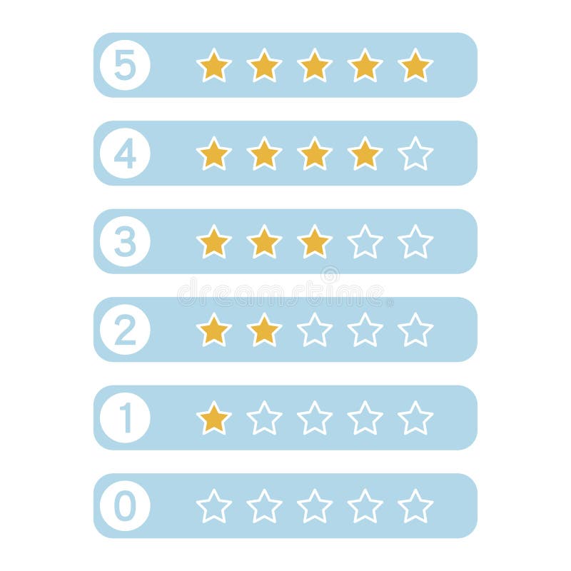 Avaliação das estrelas Ilustrador do vetor ilustração stock Avaliação das estrelas Ilustrador do vetor ilustração stock