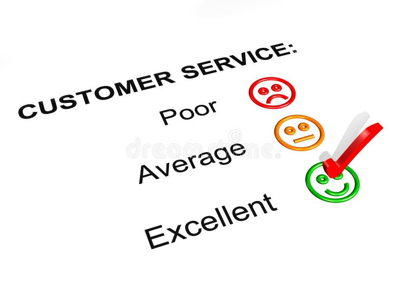 Avaliação excelente do serviço de atenção a o cliente ilustração royalty free Avaliação excelente do serviço de atenção a o cliente ilustração royalty free