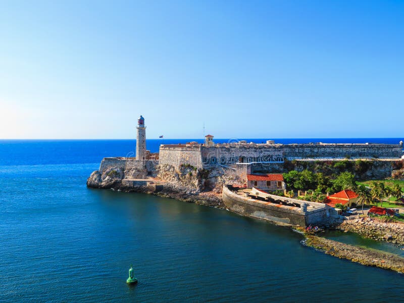 Avana, casa leggera di Cuba della fortificazione della cabina della La fotografia stock libera da diritti Avana, casa leggera di Cuba della fortificazione della cabina della La fotografia stock libera da diritti