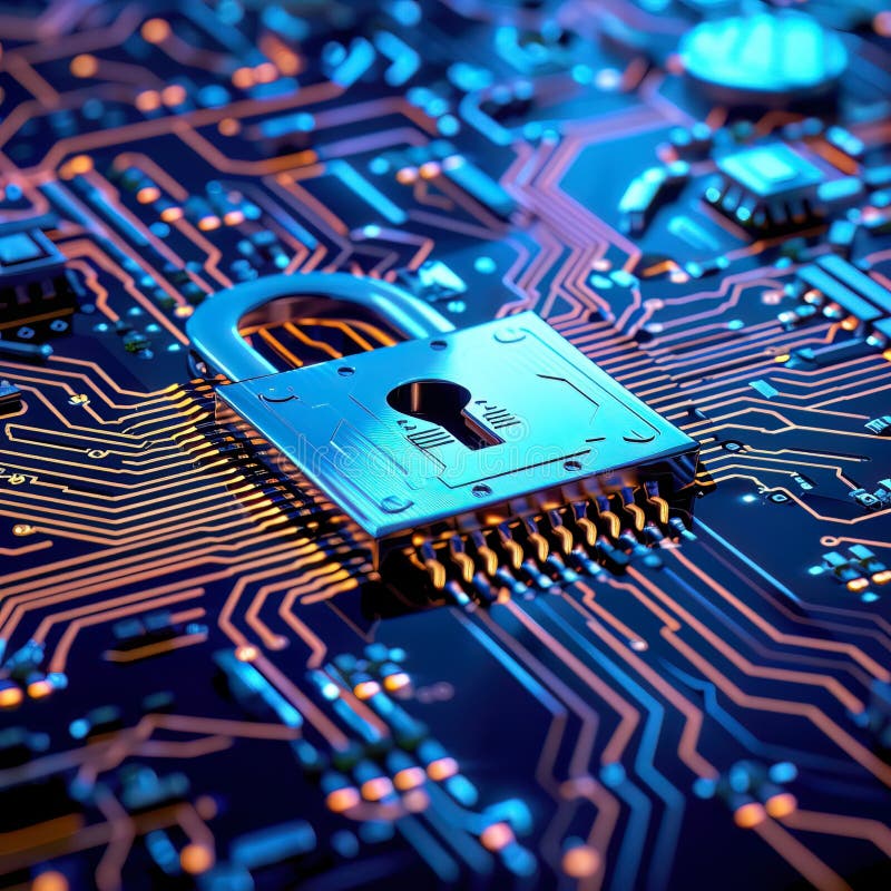 Avancerade kryptografimetoder för kvantkryptering som förhindrar cyberhot och garanterar digital säkerhet royaltyfri illustrationer