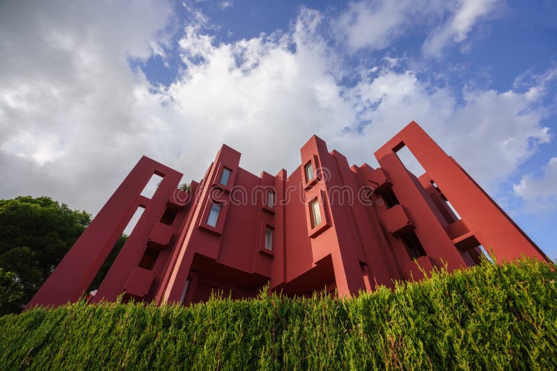 Avant-garde architecture in Spain, red building