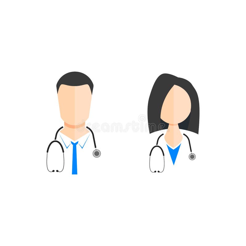 Avatar artsen Medisch personeel Man en vrouw EPS10 stock illustratie Avatar artsen Medisch personeel Man en vrouw EPS10 stock illustratie