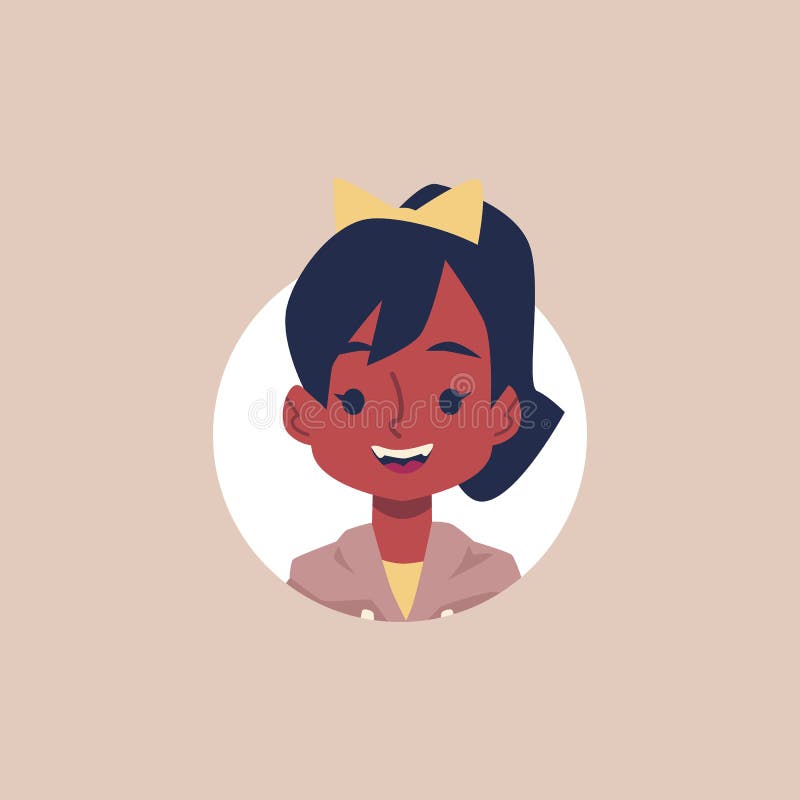 avatar de escuela africana - ilustración vectorial plana de caricaturas aislada libre illustration avatar de escuela africana - ilustración vectorial plana de caricaturas aislada libre illustration