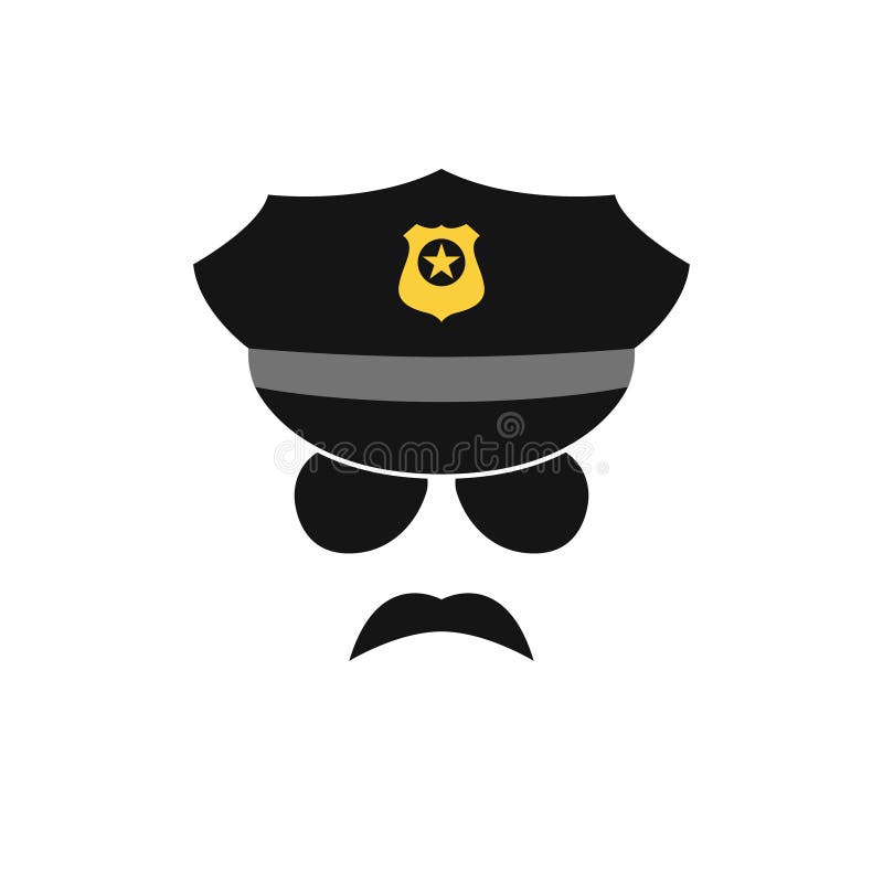 Avatar do polícia Ícone do agente da polícia ilustração stock Avatar do polícia Ícone do agente da polícia ilustração stock