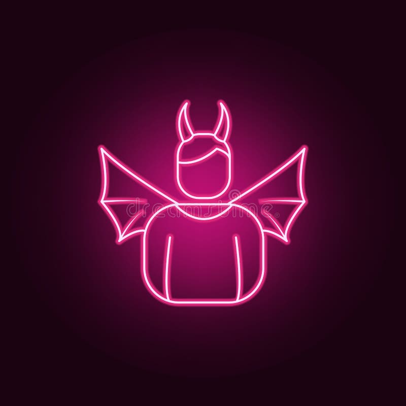 avatar do ?cone de n?on masculino do dem?nio Elementos do anjo e do grupo do dem?nio ?cone simples para Web site, design web, app ilustração do vetor avatar do ?cone de n?on masculino do dem?nio Elementos do anjo e do grupo do dem?nio ?cone simples para Web site, design web, app ilustração do vetor