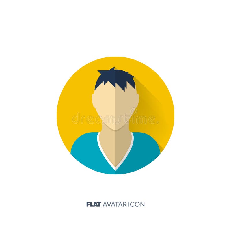Avatar in een vlakke stijl persoon Sociale Media tiener Mannelijk of vrouwelijk gezicht stock illustratie Avatar in een vlakke stijl persoon Sociale Media tiener Mannelijk of vrouwelijk gezicht stock illustratie