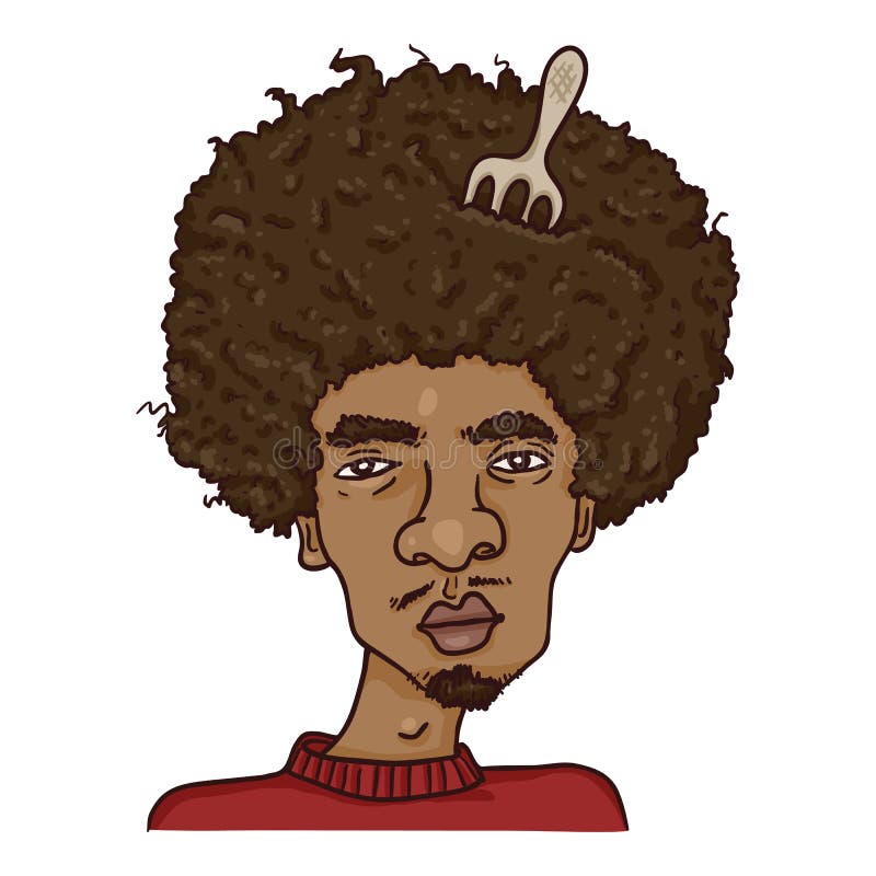 Avatar - Hombre Afroamericano Con Estilo De Cabello Afro Ilustración del  Vector - Ilustración de barba, hombre: 166865729