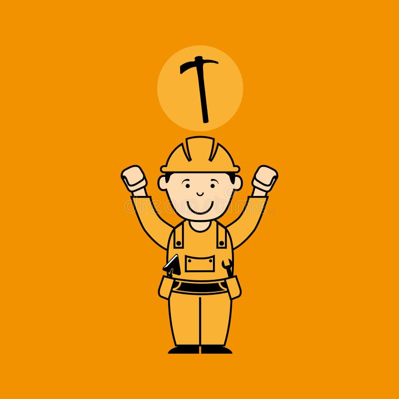 Avatar man construction worker with gear cog icon vector illustration