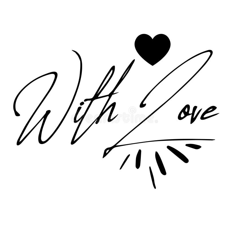 Avec la carte d'amour Affiche de motivation de lettrage Illustration d'encre Calligraphie moderne de brosse D'isolement sur le fo illustration de vecteur Avec la carte d'amour Affiche de motivation de lettrage Illustration d'encre Calligraphie moderne de brosse D'isolement sur le fo illustration de vecteur
