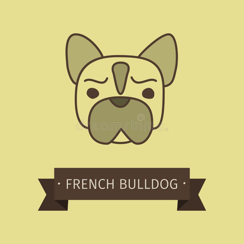 Avelhund för fransk bulldogg för logo stock illustrationer Avelhund för fransk bulldogg för logo stock illustrationer