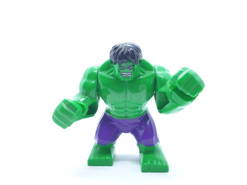 Avengers Hulk Spiderman Captain America Plastic from Movie Toys Model in White Isolated Background