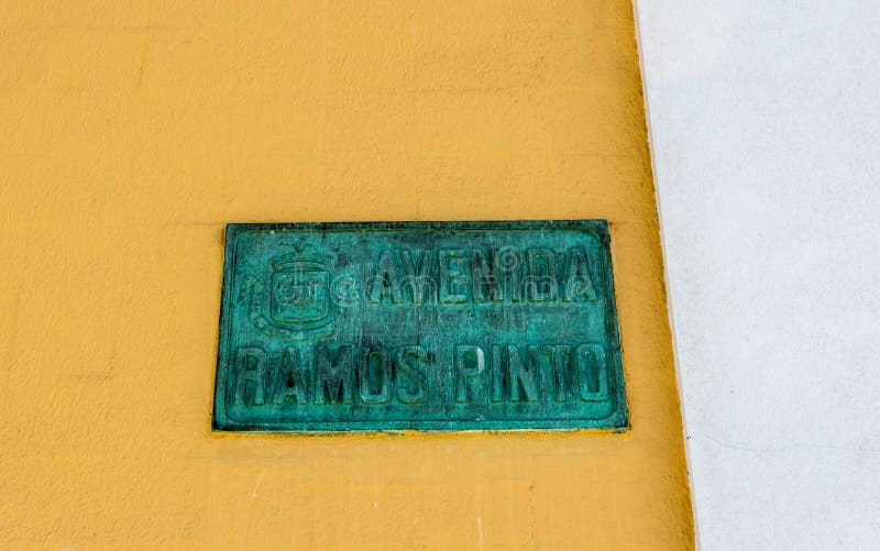 The street sign for Avenue Ramos Pinto in vila nova de gaia Porto, Portugal. The street sign for Avenue Ramos Pinto in vila nova de gaia Porto, Portugal.