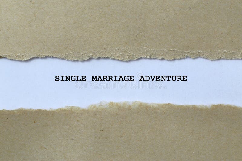 single marriage adventure on white paper background. single marriage adventure on white paper background