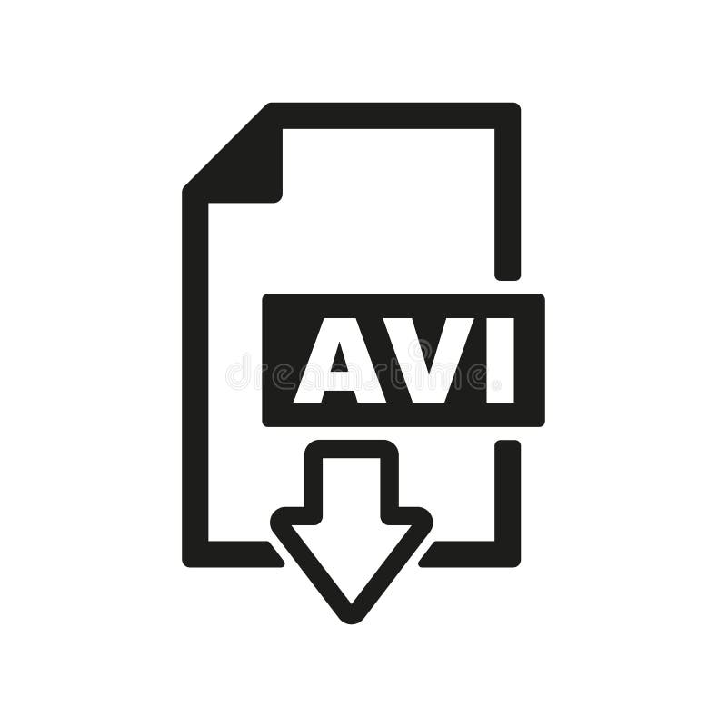 The AVI Icon. Video File Format Symbol Stock Vector Illustration of