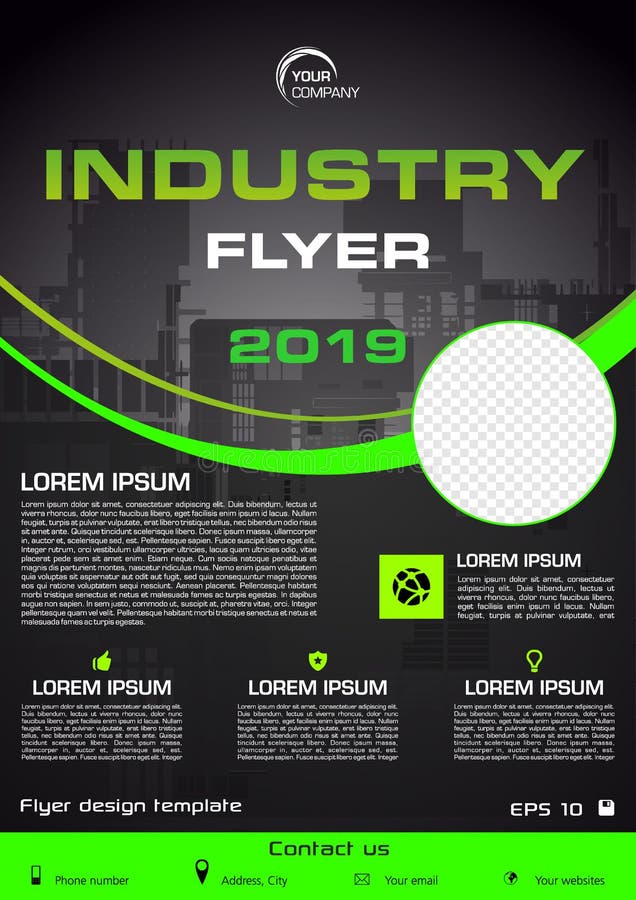 Aviador del vector, negocio corporativo, informe anual, dise?o del folleto y presentaci?n de la cubierta con la ciudad de la indu stock de ilustración Aviador del vector, negocio corporativo, informe anual, dise?o del folleto y presentaci?n de la cubierta con la ciudad de la indu stock de ilustración