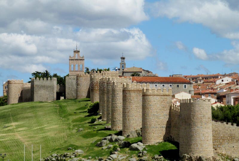 Avila castle city walls, Spain