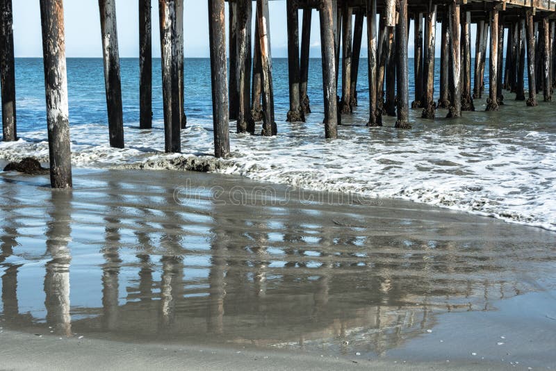 Avila Strandpijler, Californië stock fotografie Avila Strandpijler, Californië stock fotografie