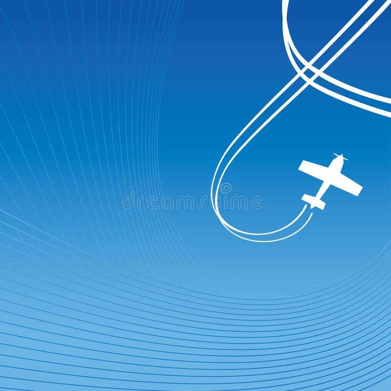 Avion au-dessus de bleu illustration de vecteur Avion au-dessus de bleu illustration de vecteur