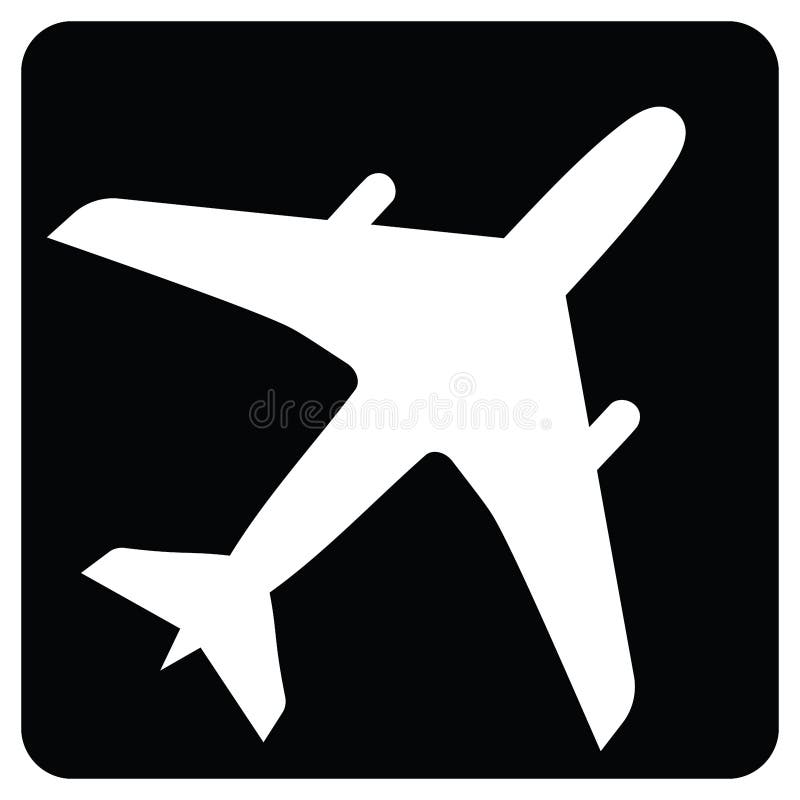 Avion blanc #1 1 d'icône illustration stock. Illustration du ...
