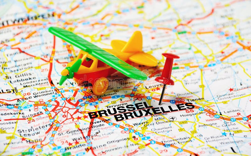 Avion de Bruxelles images libres de droits Avion de Bruxelles images libres de droits