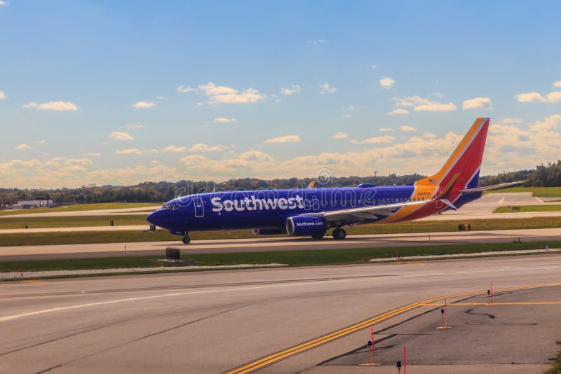Avion de ligne de Southwest Airlines photos stock Avion de ligne de Southwest Airlines photos stock