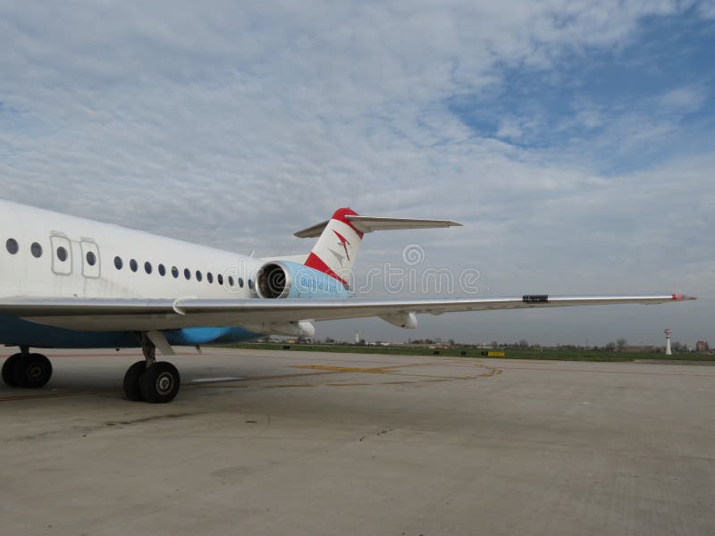 Aviones de Austrian Airlines imagenes de archivo
