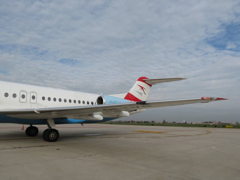 Aviones de Austrian Airlines fotos de archivo libres de regalías